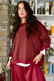 Sunday Morning Chill Sweatshirt Burgundy & Chocolate